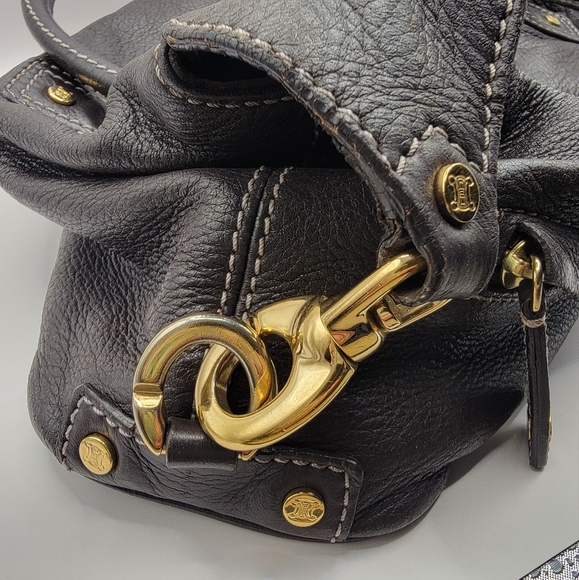 VTG Céline East/West Shoulder Bag in Stitched Brown Leather w/COA - Picture 4 of 16